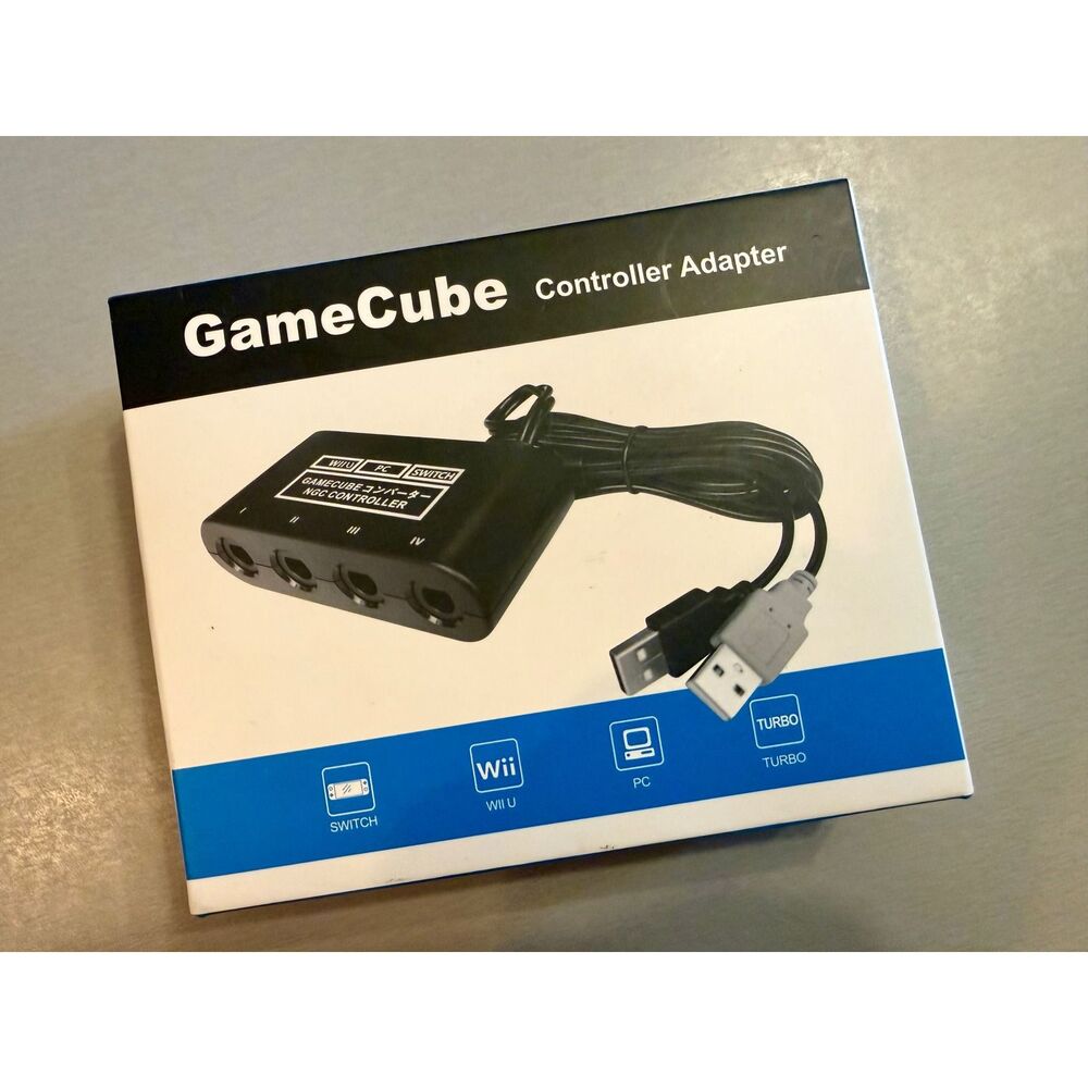 BNIB Nintendo GameCube Controller Adapter for Wii/PC/WiiU